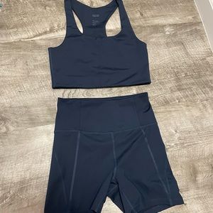 Girlfriend Collective Paloma Bra and Bike Shorts set